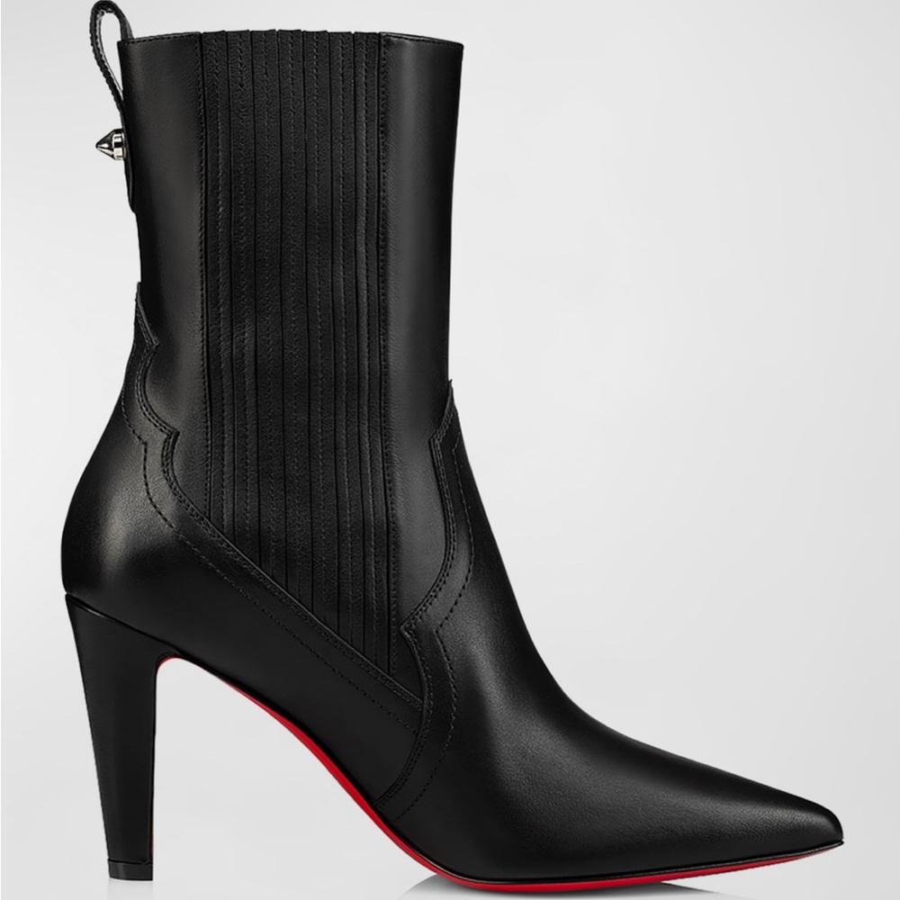 Christian Louboutin 85mm Santigag calf leather chelsea boots size 37.5 - Picture 2 of 11